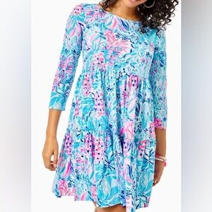 Lilly Pulitzer Geanna Dress • Size Large • Vibrant Printed Shift • Resort Wear